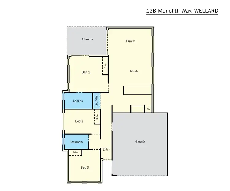 Floorplan of Homely house listing, 12B Monolith Way, Wellard WA 6170