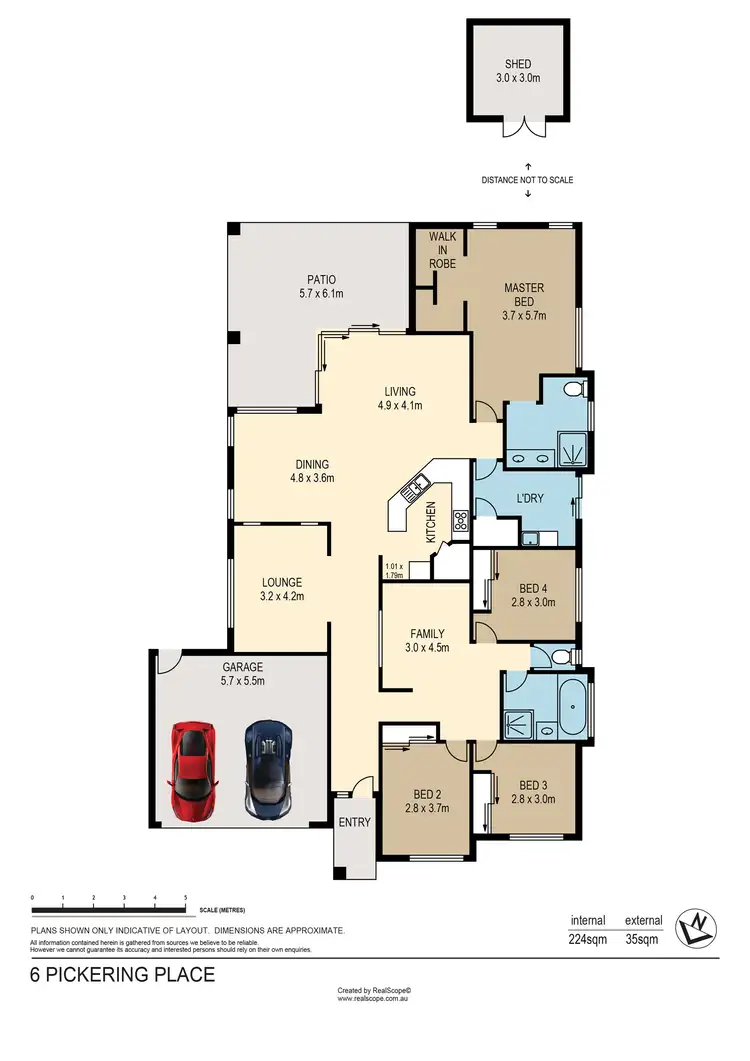 Floorplan of Homely house listing, 6 Pickering Place, Upper Kedron QLD 4055