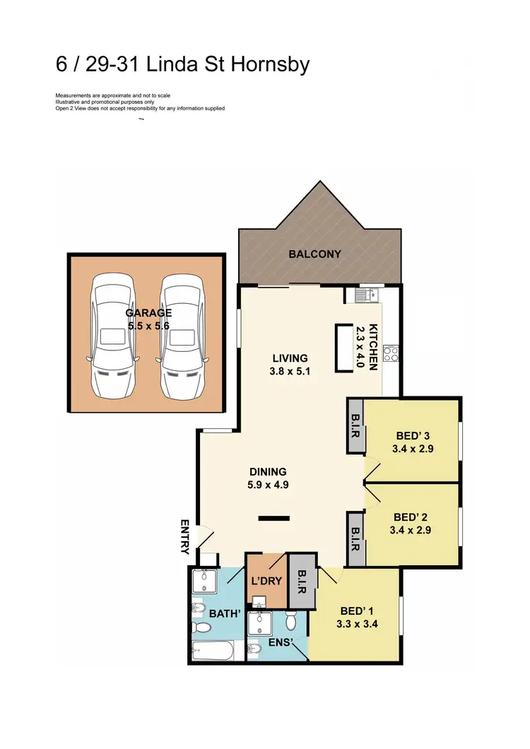 Floorplan of Homely apartment listing, 6/29-31 Linda Street, Hornsby NSW 2077