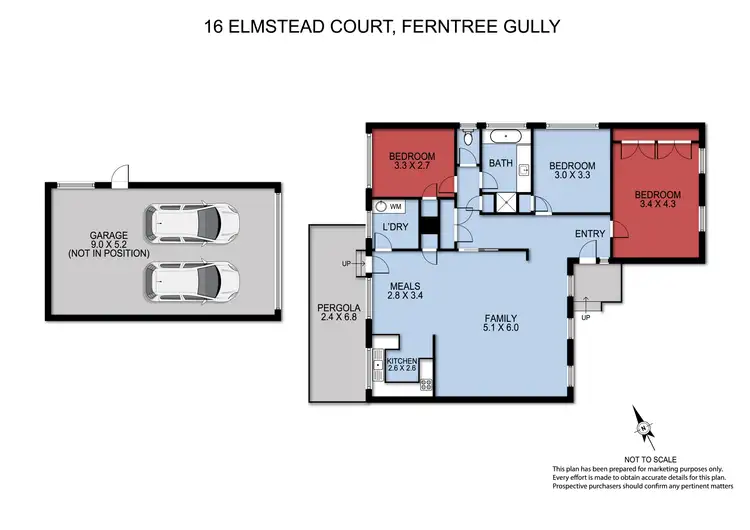 Floorplan of Homely house listing, 16 Elmstead Court, Ferntree Gully VIC 3156