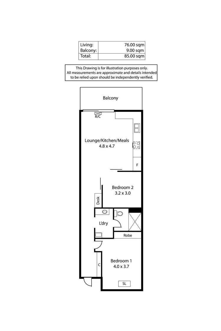 Floorplan of Homely apartment listing, Apt 106/2 Augustine Street, Mawson Lakes SA 5095