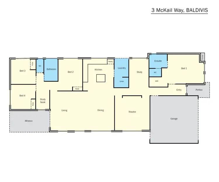 Floorplan of Homely house listing, 3 McKail Way, Baldivis WA 6171