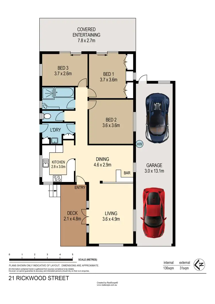 Floorplan of Homely house listing, 21 Rickwood Street, Carina QLD 4152