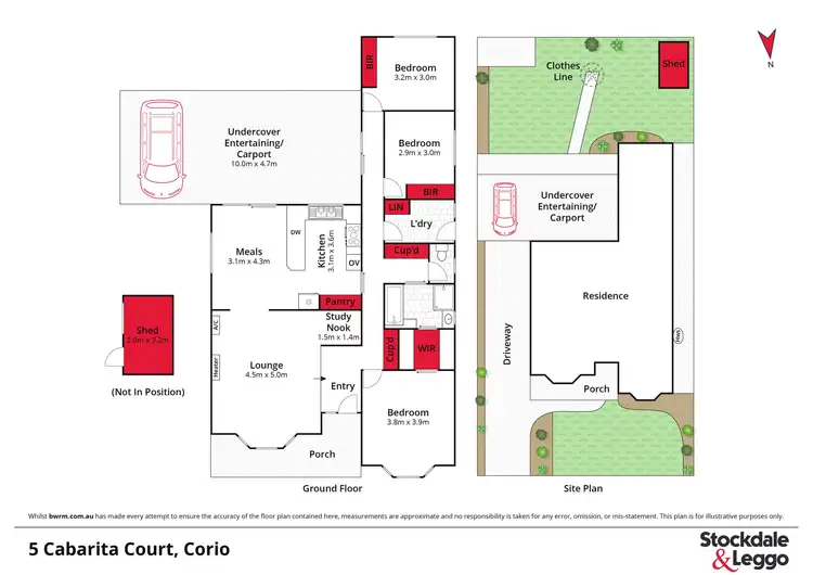 Floorplan of Homely house listing, 5 Cabarita Court, Corio VIC 3214