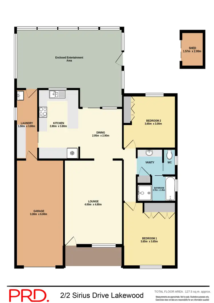 Floorplan of Homely villa listing, 2/2 Sirius Drive, Lakewood NSW 2443