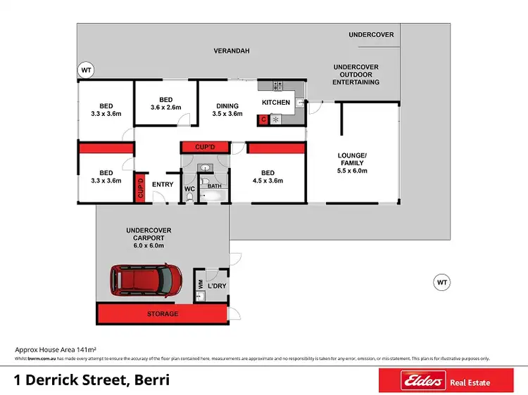 Floorplan of Homely house listing, 1 Derrick Street, Berri SA 5343