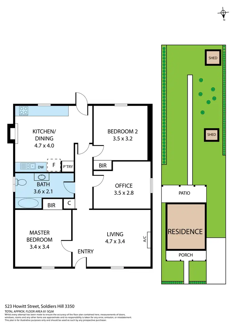 Floorplan of Homely house listing, 523 Howitt Street, Soldiers Hill VIC 3350