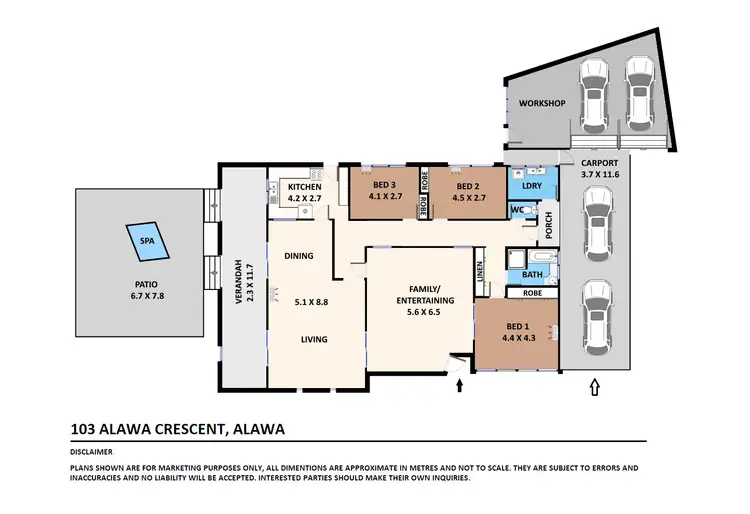 Floorplan of Homely house listing, 103 Alawa Crescent, Alawa NT 810