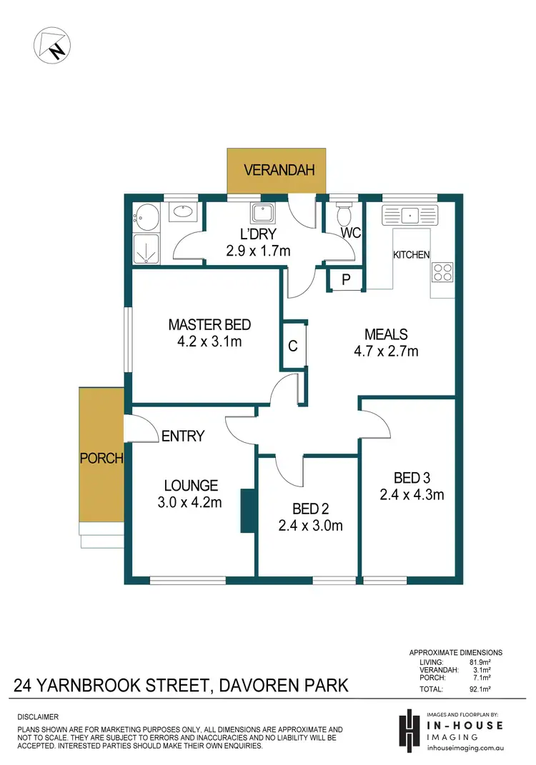 Floorplan of Homely house listing, 24 Yarnbrook Street, Davoren Park SA 5113