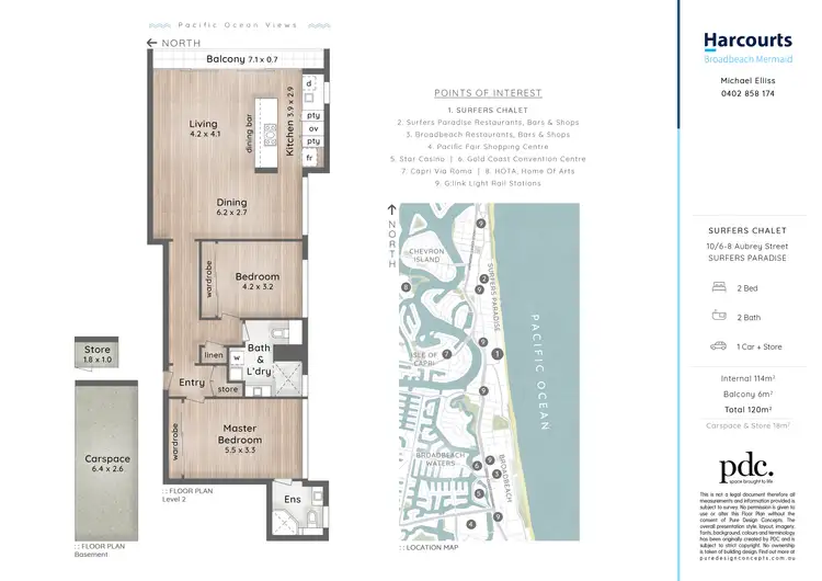 Floorplan of Homely apartment listing, 10/6-8 Aubrey Street, Surfers Paradise QLD 4217