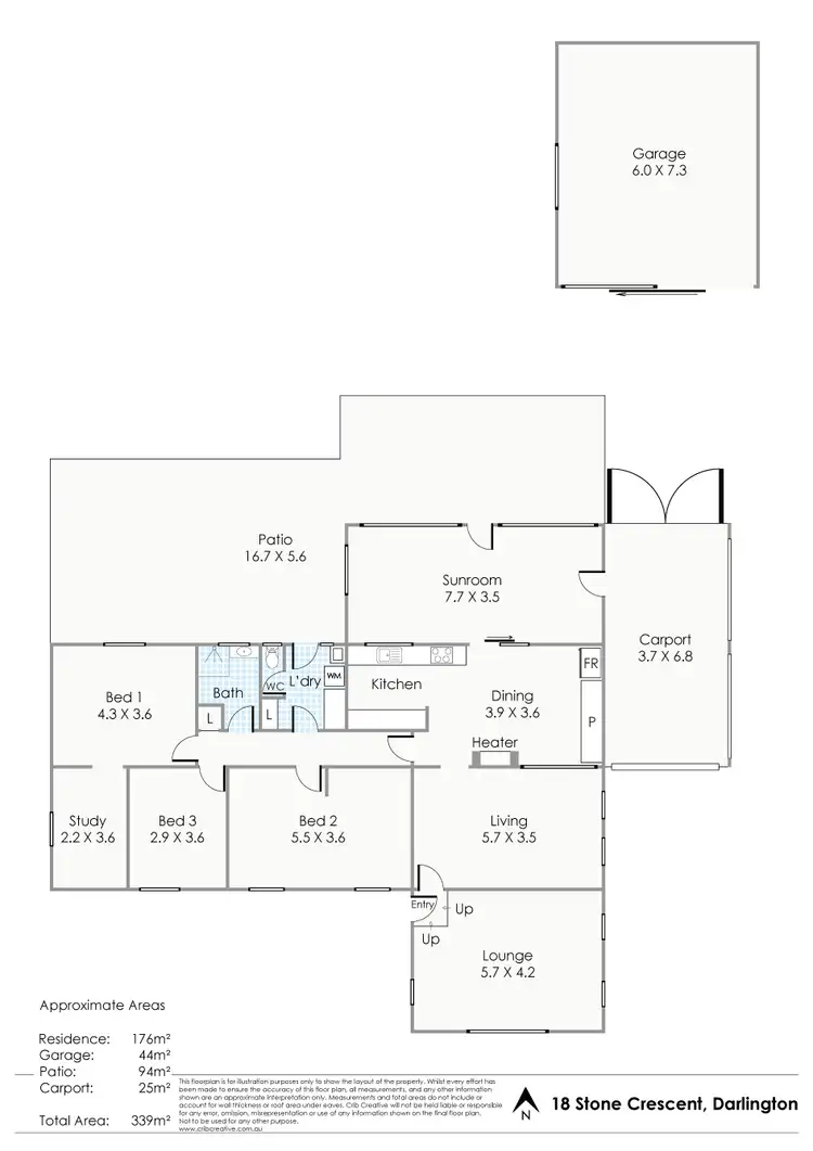 Floorplan of Homely house listing, 18 Stone Crescent, Darlington WA 6070