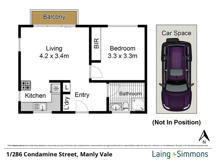 Floorplan of Homely unit listing, 1/286 Condamine Street, Manly Vale NSW 2093
