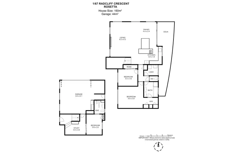 Floorplan of Homely townhouse listing, 1/67 Radcliff Crescent, Rosetta TAS 7010