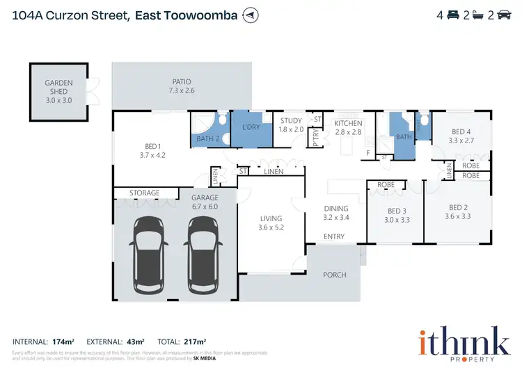 Floorplan of Homely house listing, 104a Curzon Street, East Toowoomba QLD 4350