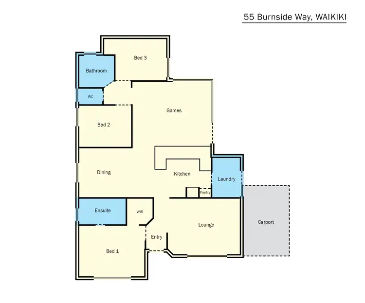 Floorplan of Homely house listing, 55 Burnside Way, Waikiki WA 6169