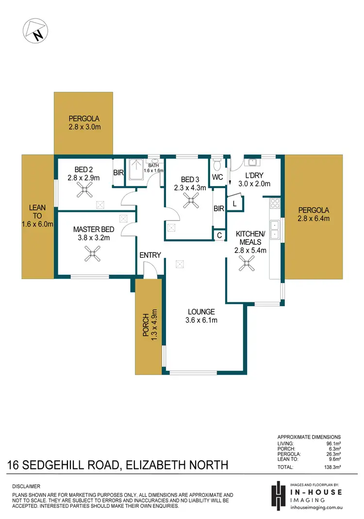 Floorplan of Homely house listing, 16 Sedgehill Road, Elizabeth North SA 5113