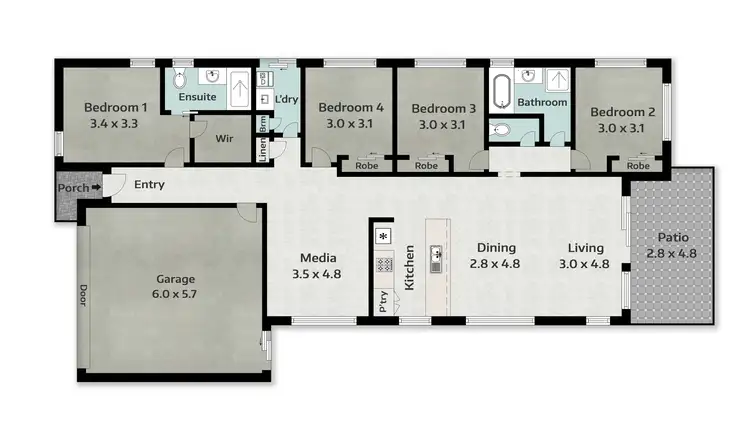 Floorplan of Homely house listing, 21 Paperbark Crescent, Coomera QLD 4209