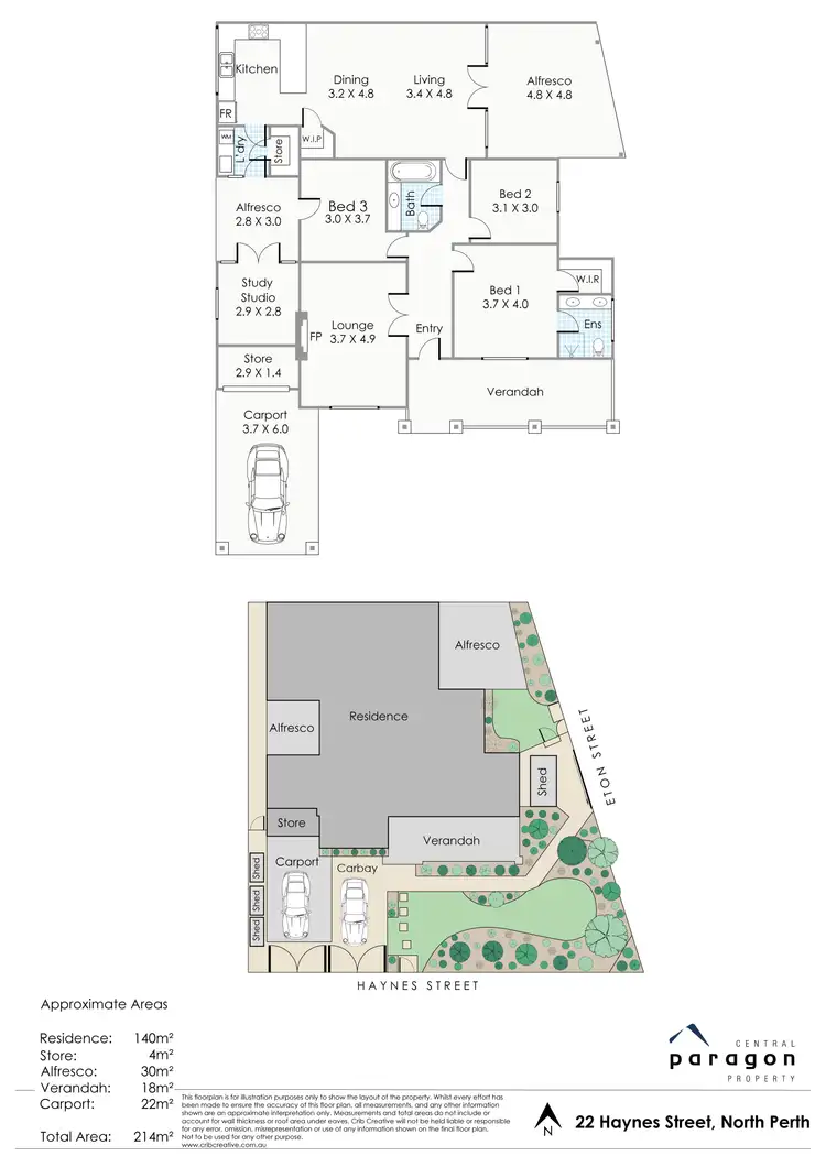 Floorplan of Homely house listing, 22 Haynes Street, North Perth WA 6006