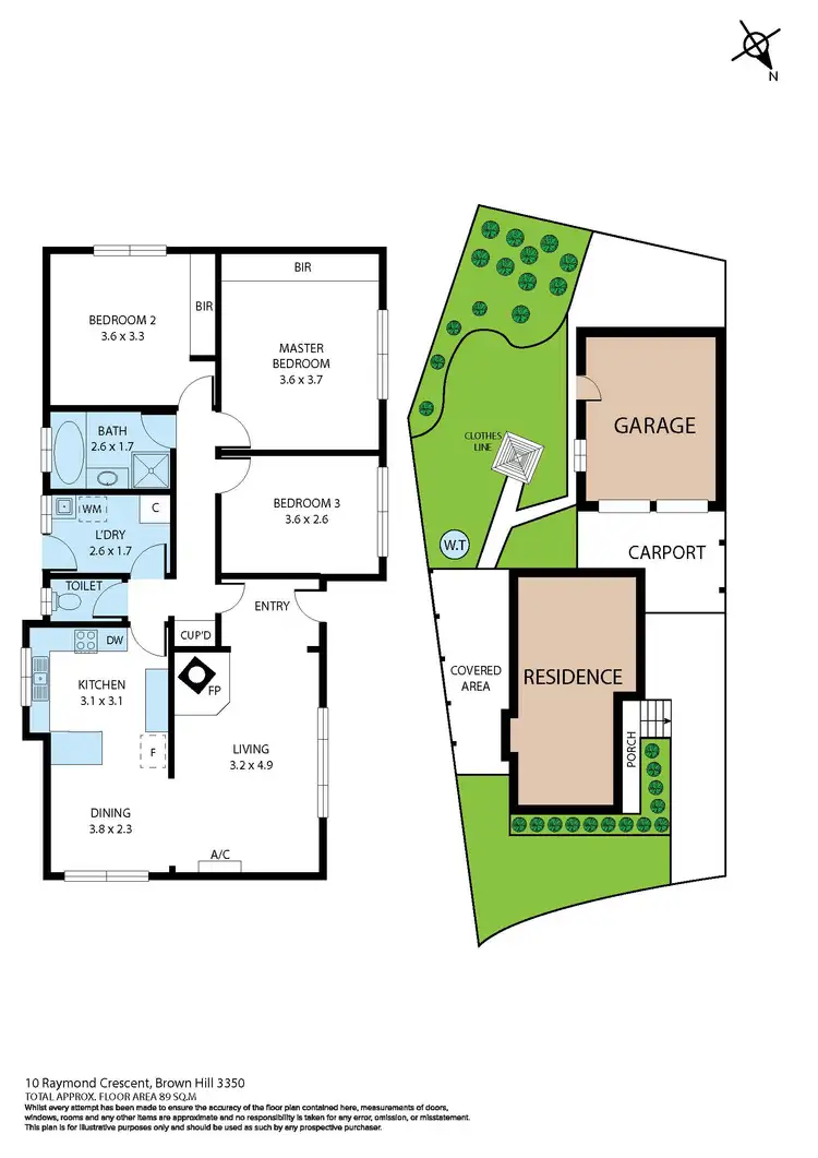 Floorplan of Homely house listing, 10 Raymond Cresent, Brown Hill VIC 3350