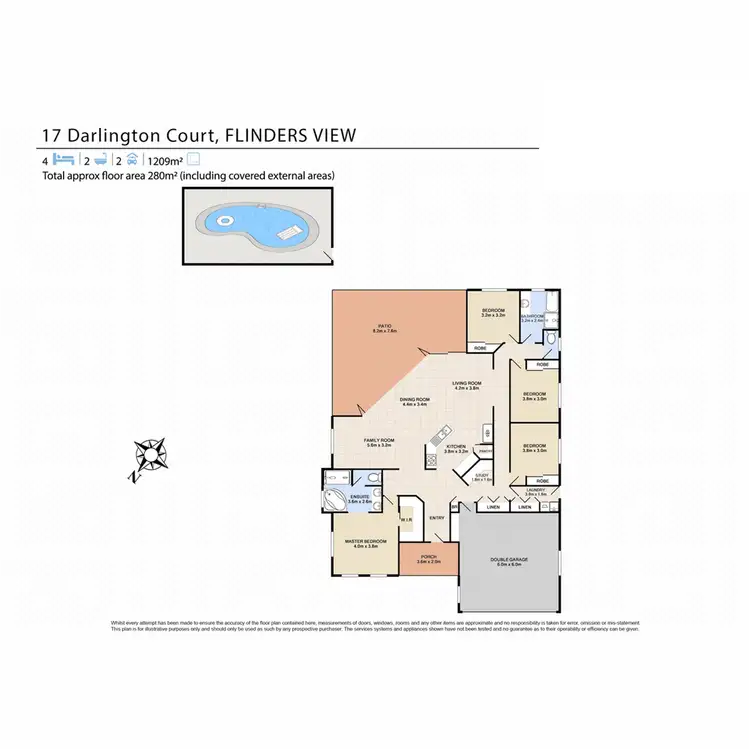 Floorplan of Homely house listing, 17 Darlington Court, Flinders View QLD 4305