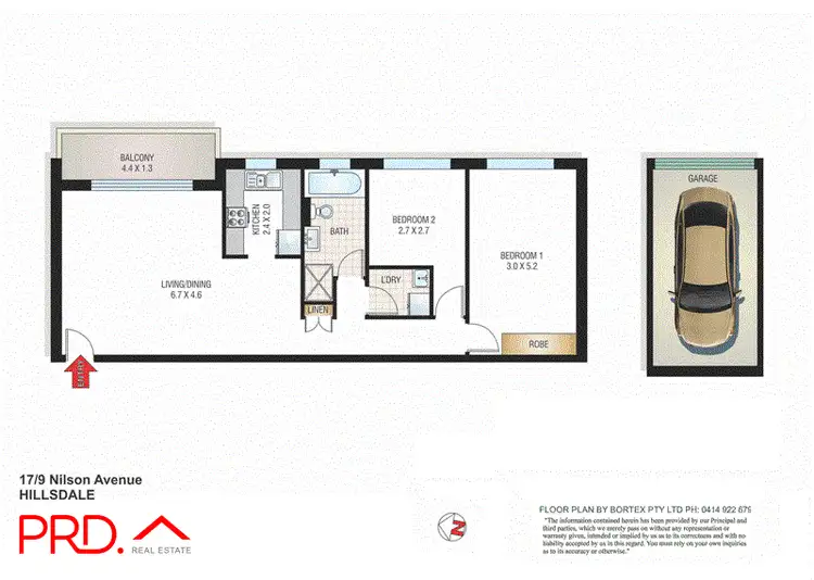 Floorplan of Homely unit listing, 17/9 Nilson Avenue, Hillsdale NSW 2036