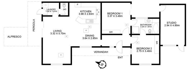 Floorplan of Homely house listing, 34a Dew Street, Thebarton SA 5031