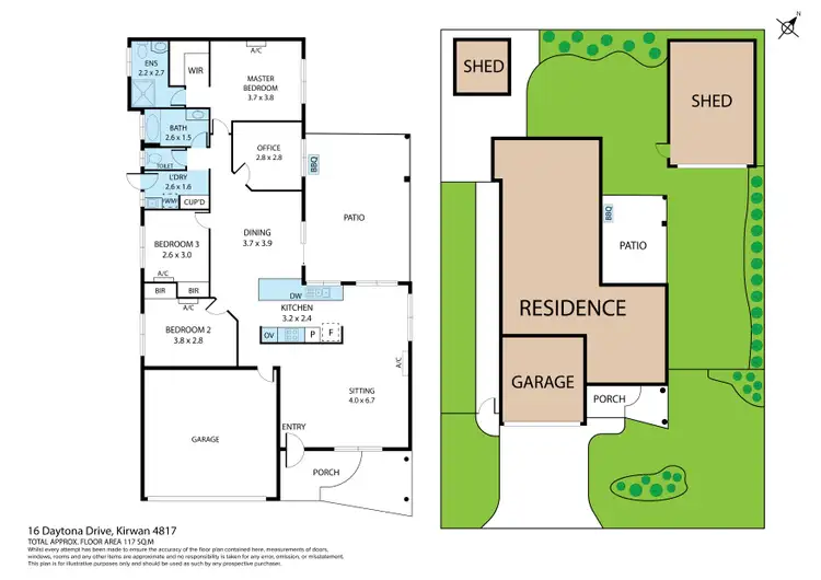 Floorplan of Homely house listing, 16 Daytona Drive, Kirwan QLD 4817