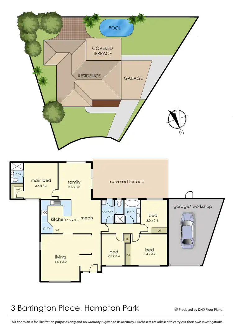Floorplan of Homely house listing, 3 Barrington Place, Hampton Park VIC 3976