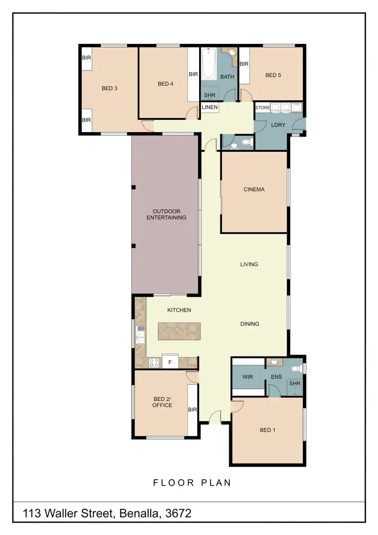 Floorplan of Homely house listing, 113 Waller Street, Benalla VIC 3672