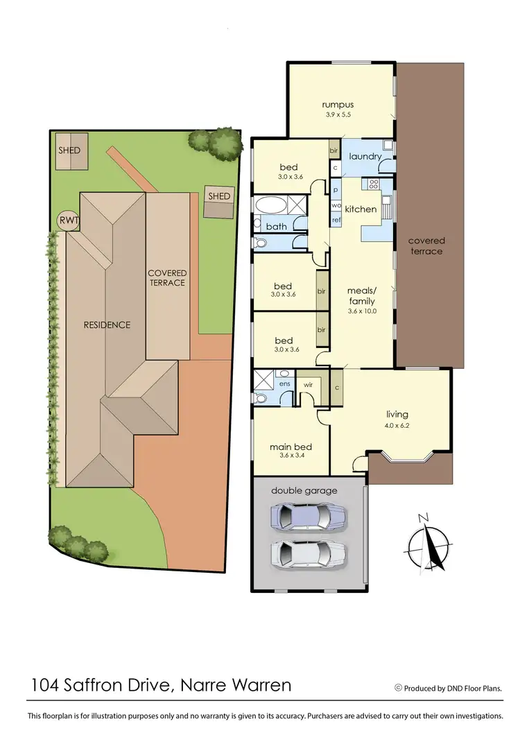 Floorplan of Homely house listing, 104 Saffron Drive, Narre Warren VIC 3805