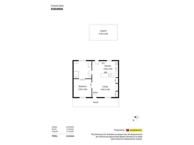 Floorplan of Homely house listing, 9 Hannan Street, Eudunda SA 5374