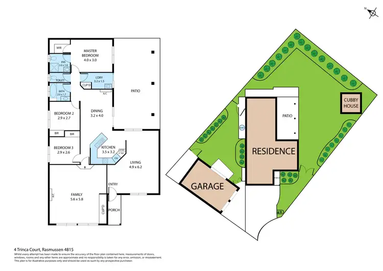 Floorplan of Homely house listing, 4 Trinca Court, Rasmussen QLD 4815