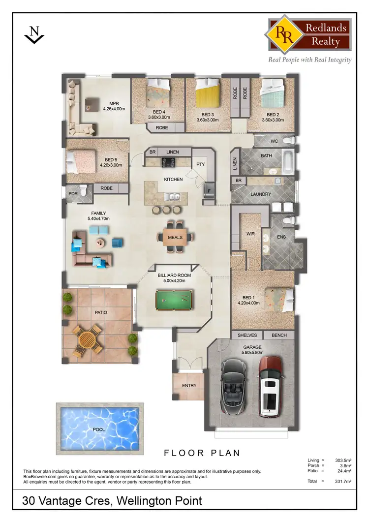 Floorplan of Homely house listing, 30 Vantage Crescent, Wellington Point QLD 4160