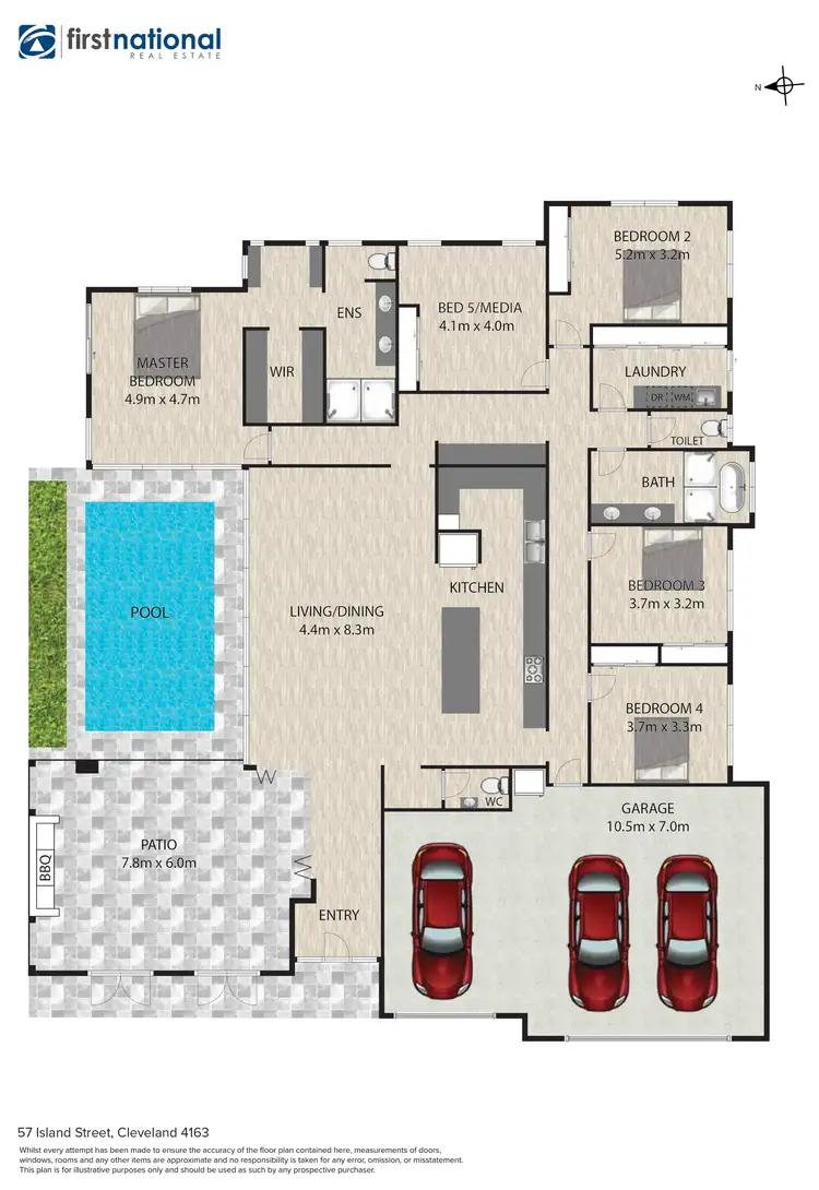 Floorplan of Homely house listing, 57 Island Street, Cleveland QLD 4163