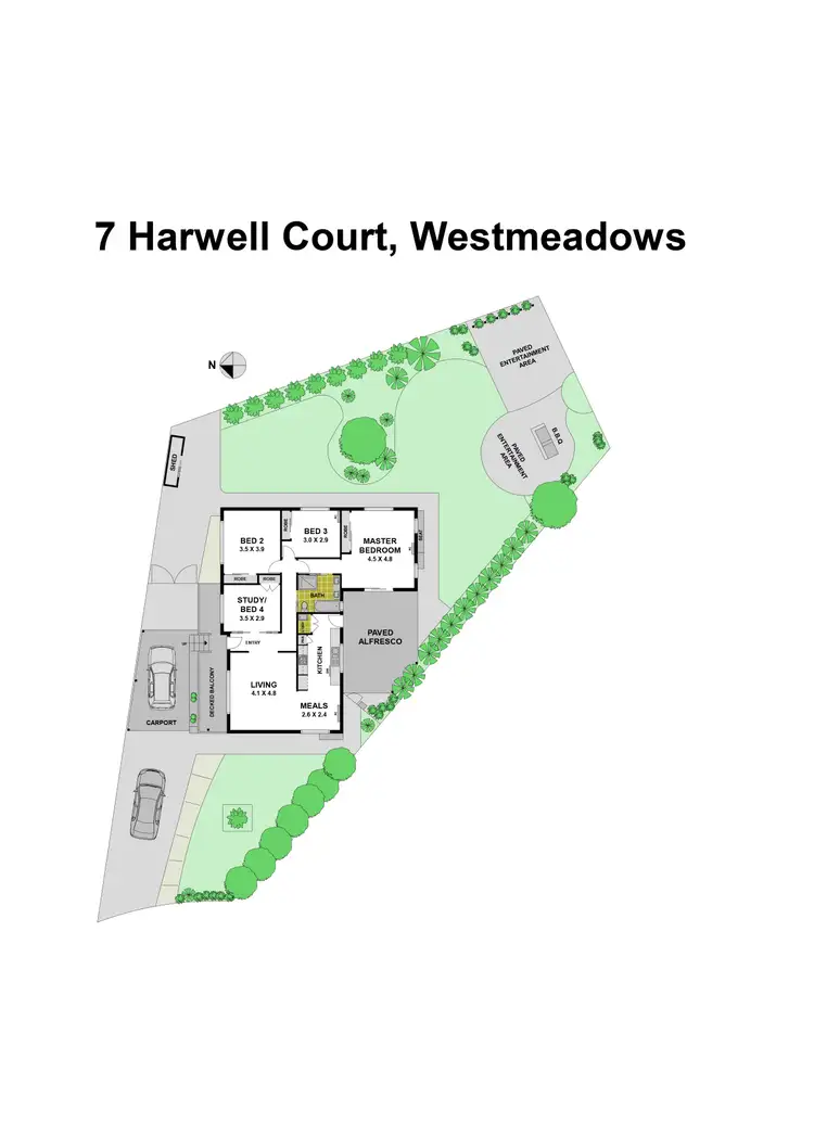 Floorplan of Homely house listing, 7 Harwell Court, Westmeadows VIC 3049