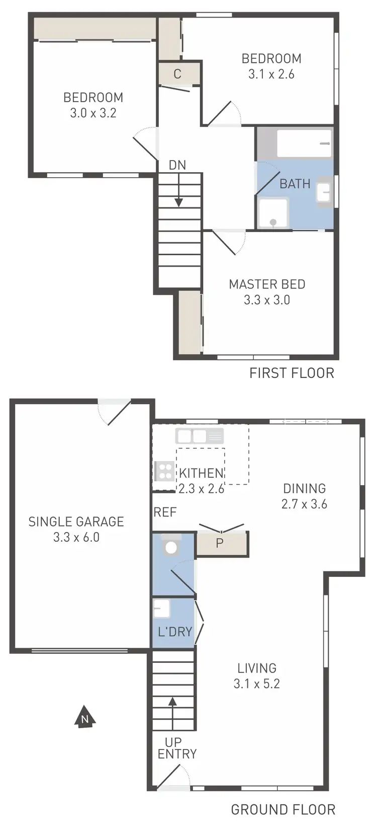Floorplan of Homely townhouse listing, 49/12-32 Pecks Road, Sydenham VIC 3037