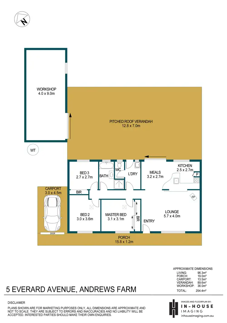 Floorplan of Homely house listing, 5 Everard Avenue, Andrews Farm SA 5114