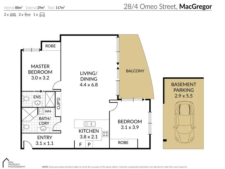 Floorplan of Homely apartment listing, 28/6 Omeo Street, Macgregor QLD 4109