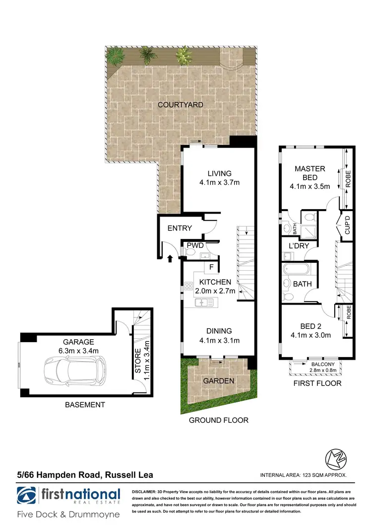 Floorplan of Homely townhouse listing, 5/66 Hampden Road, Russell Lea NSW 2046