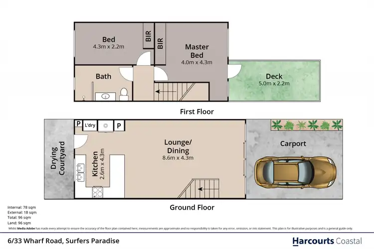 Floorplan of Homely townhouse listing, 6/33 Wharf Road, Surfers Paradise QLD 4217