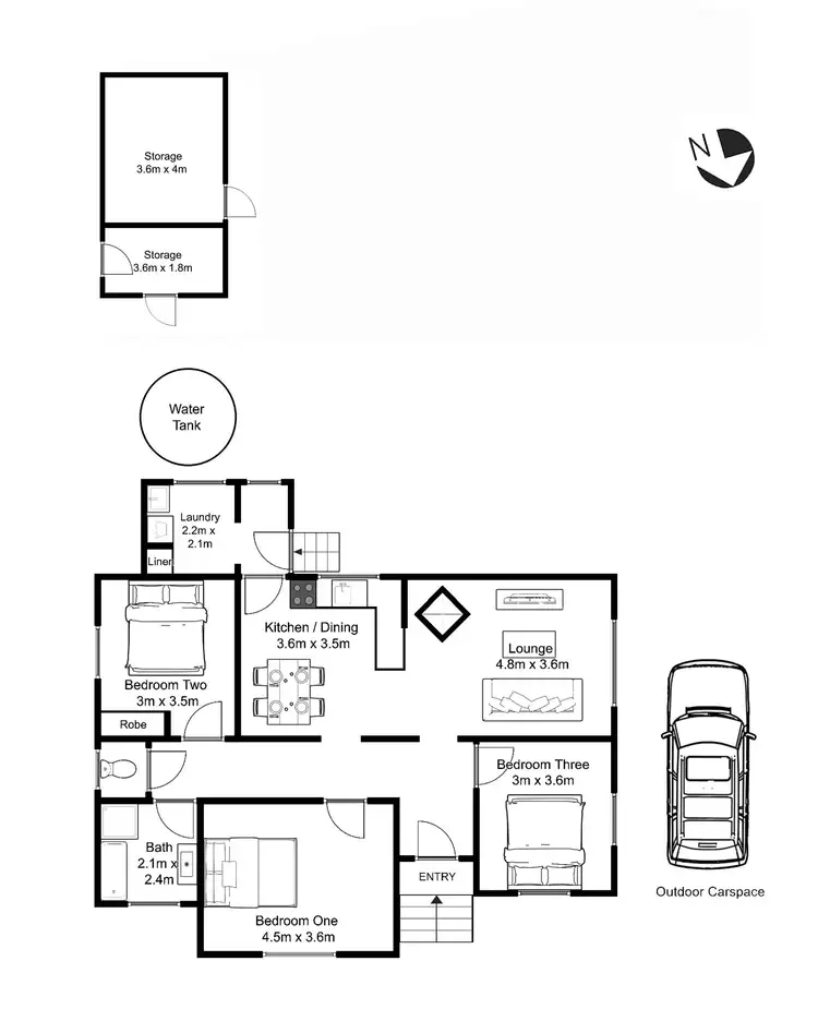 Floorplan of Homely house listing, 32 Pedder Street, Campbell Town TAS 7210