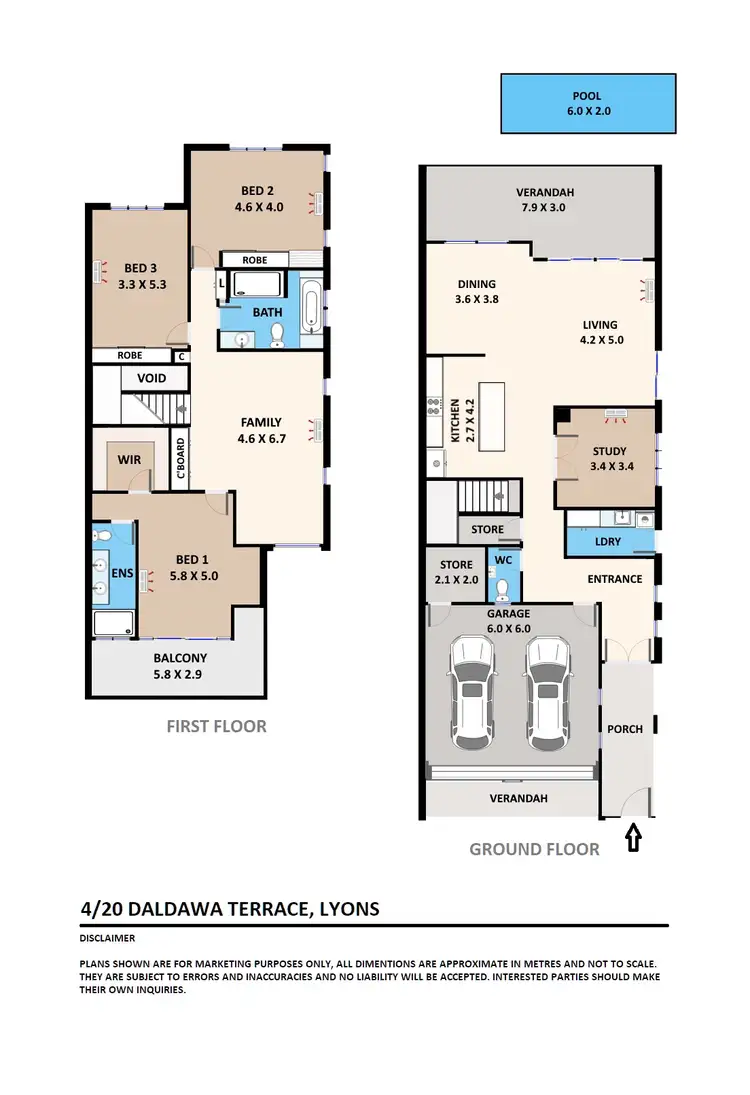 Floorplan of Homely townhouse listing, 4/20 Daldawa Terrace, Lyons NT 810