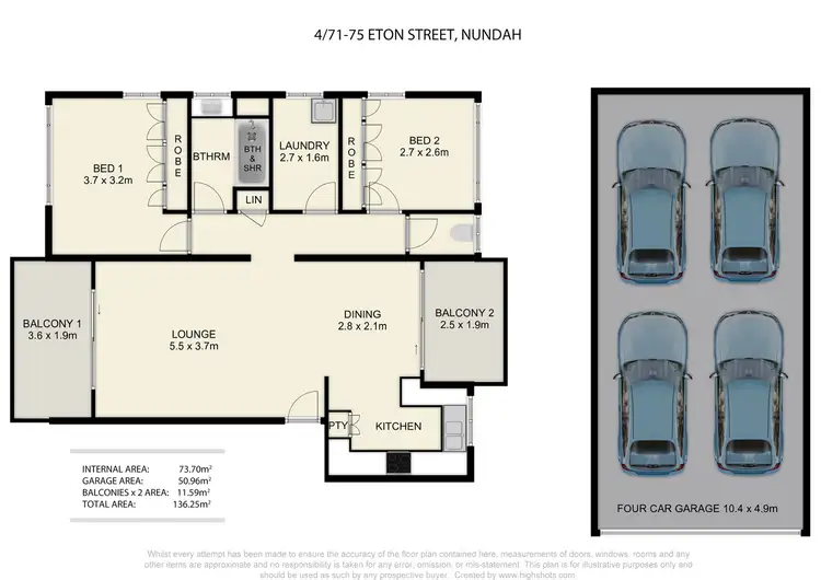 Floorplan of Homely unit listing, 4/71-75 Eton Street, Nundah QLD 4012
