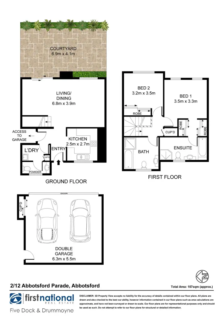Floorplan of Homely townhouse listing, 2/12 Abbotsford Parade, Abbotsford NSW 2046