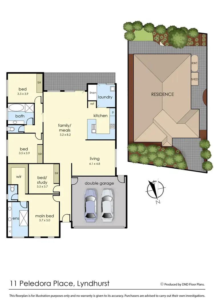 Floorplan of Homely house listing, 11 Peledora Place, Lyndhurst VIC 3975