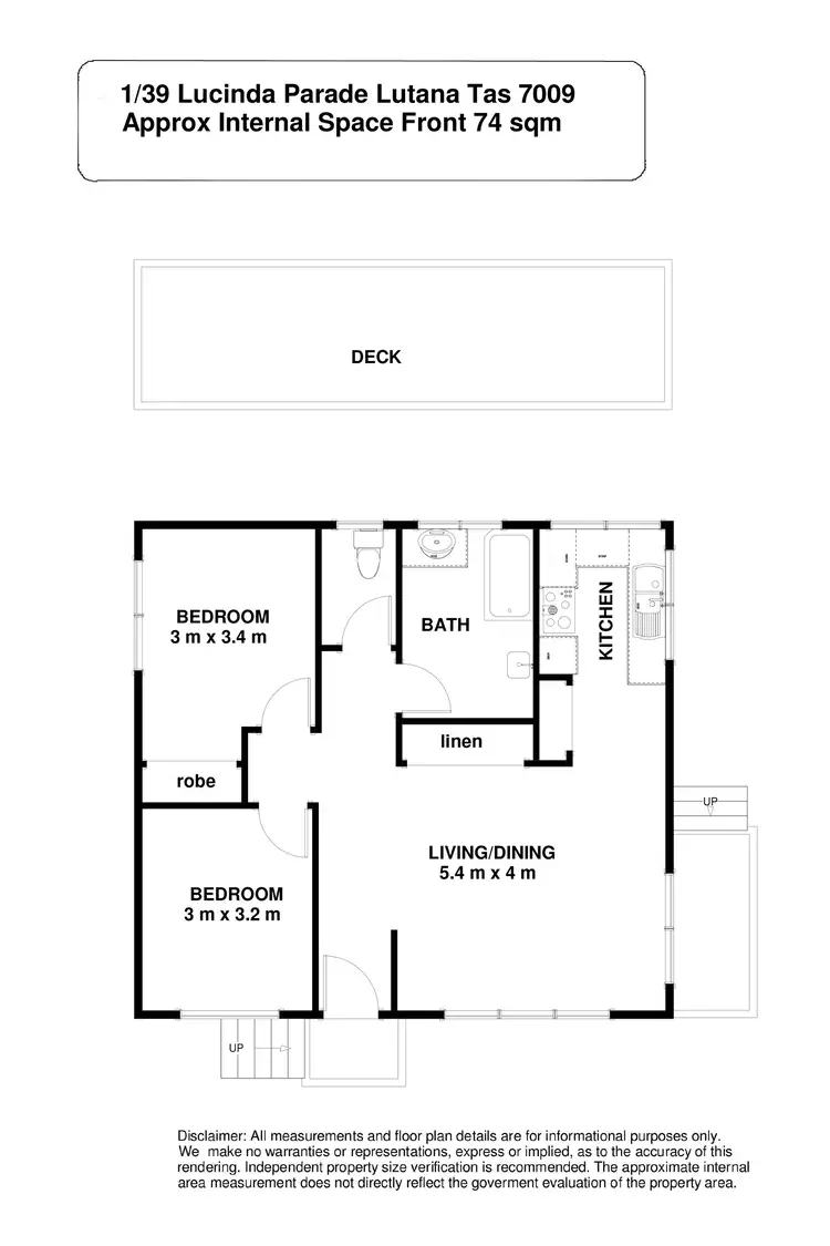 Floorplan of Homely house listing, 1/39 Lucinda Parade, Lutana TAS 7009