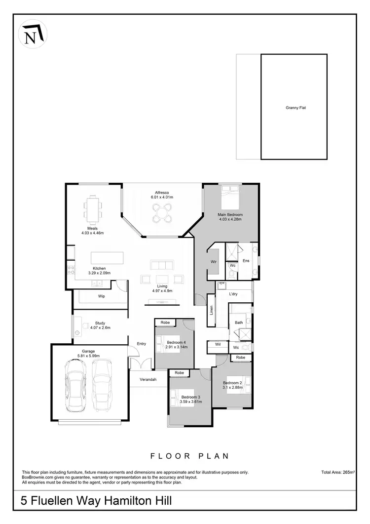 Floorplan of Homely house listing, 5 Fluellen Way, Hamilton Hill WA 6163