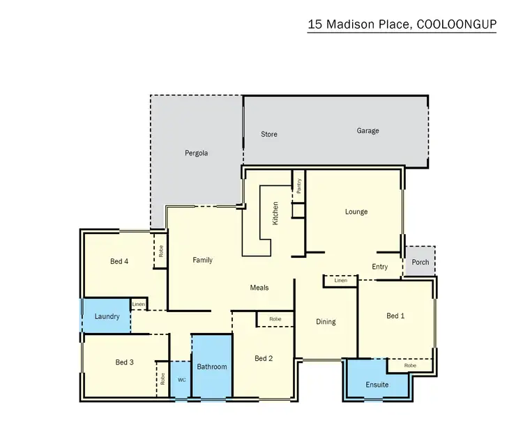 Floorplan of Homely house listing, 15 Madison Place, Cooloongup WA 6168