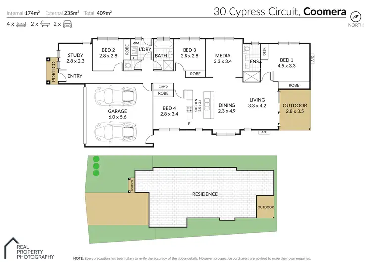 Floorplan of Homely house listing, 30 Cypress Circuit, Coomera QLD 4209