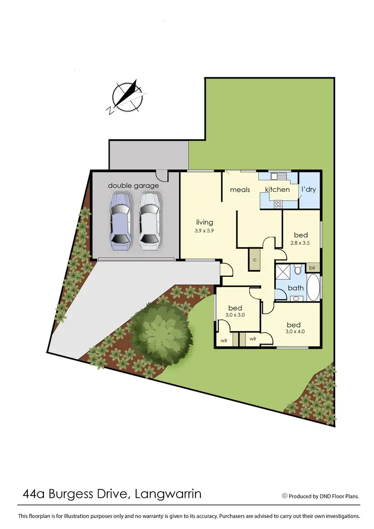 Floorplan of Homely house listing, 44a Burgess Drive, Langwarrin VIC 3910